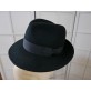 Męski czarny kapelusz filcowy  fedora 56 cm