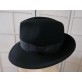 Męski czarny kapelusz filcowy  fedora 57 cm