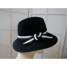 Borsalino czarny kapelusz pilśń  54-56 cm