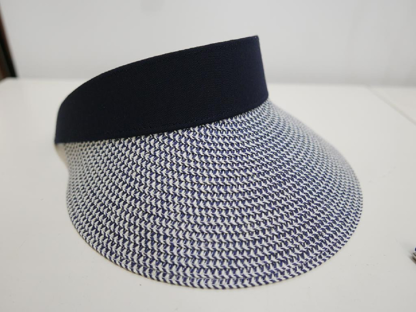 Granat melanż słomkowy daszek sportowy na rzep