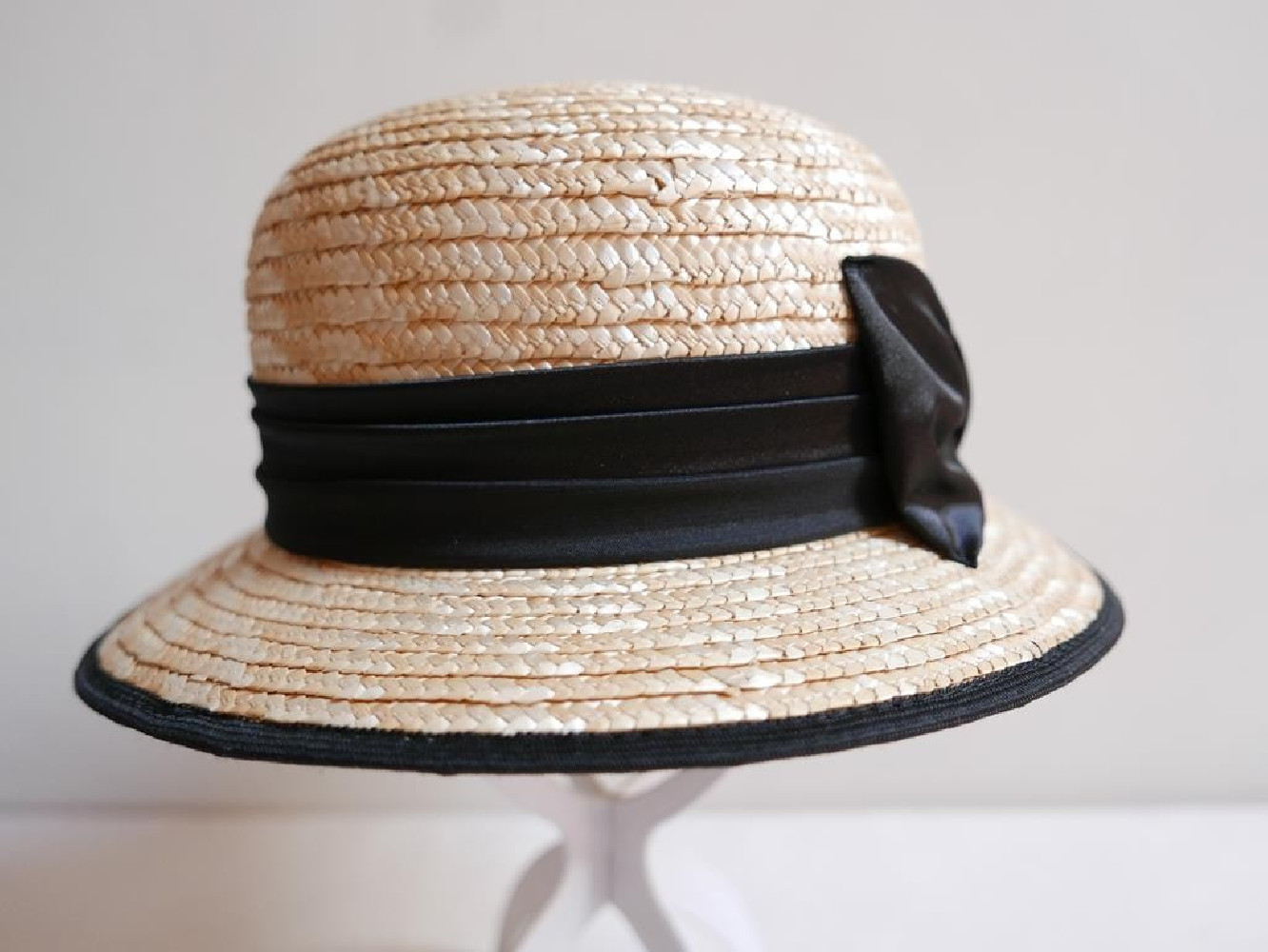 Kapelusz małe rondo słomka ryżowa 55-56 cm