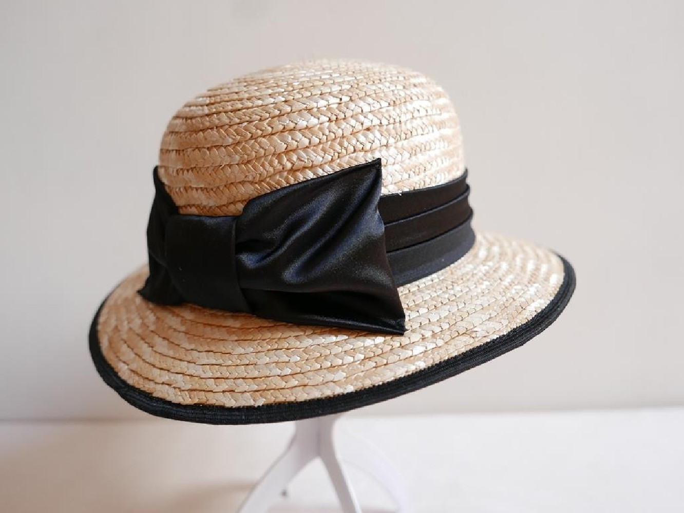 Kapelusz małe rondo słomka ryżowa 55-56 cm