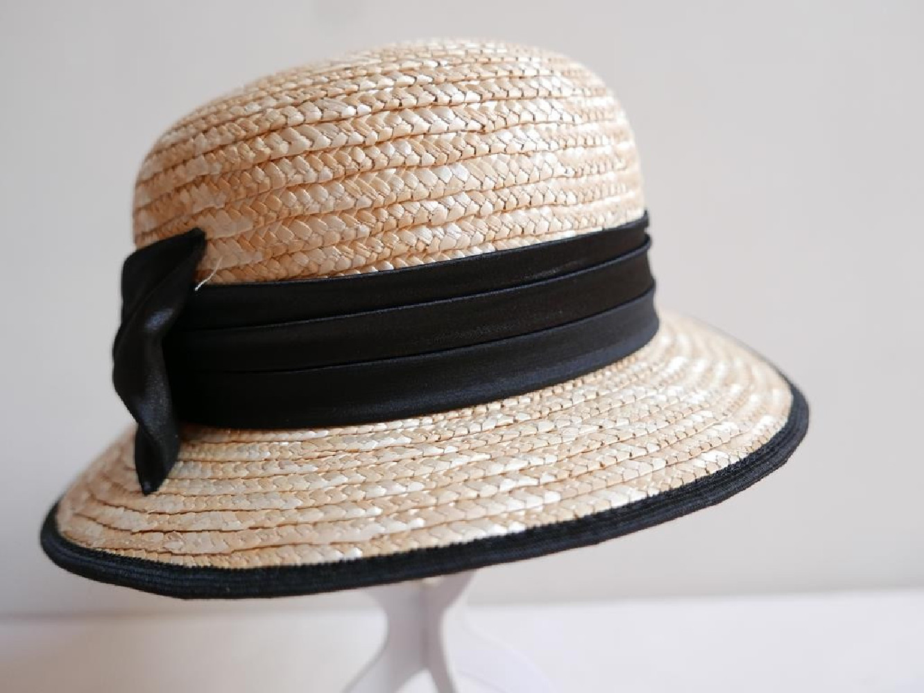 Kapelusz małe rondo słomka ryżowa 55-56 cm