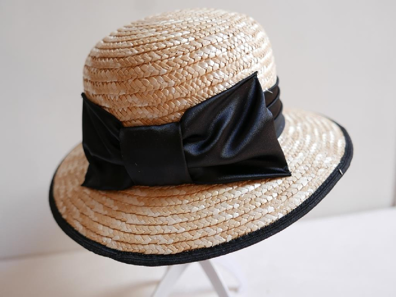 Kapelusz małe rondo słomka ryżowa 55-56 cm