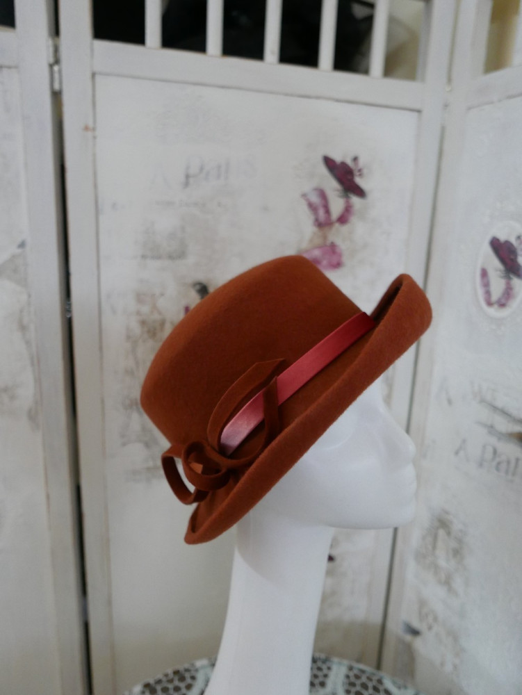 Agata rudy kapelusz filcowy-58-61 cm