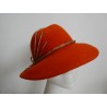 Atena pomarańczowy kapelusz filcowy 54-56cm