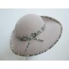 Adriana beżowy kapelusz z dużym rondem-54-57 cm