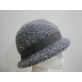 Szary melanż kapelusik wełniany  do 58 cm