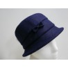 Granatowy kapelusz tkanina do 58 cm- regulowany