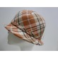 Krata rudo beżowa kapelusz tkanina do 58 cm- regulowany