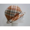Krata rudo beżowa kapelusz tkanina do 58 cm- regulowany