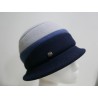 Szaro niebiesko granatowy kapelusz tkanina do 58 cm- regulowany