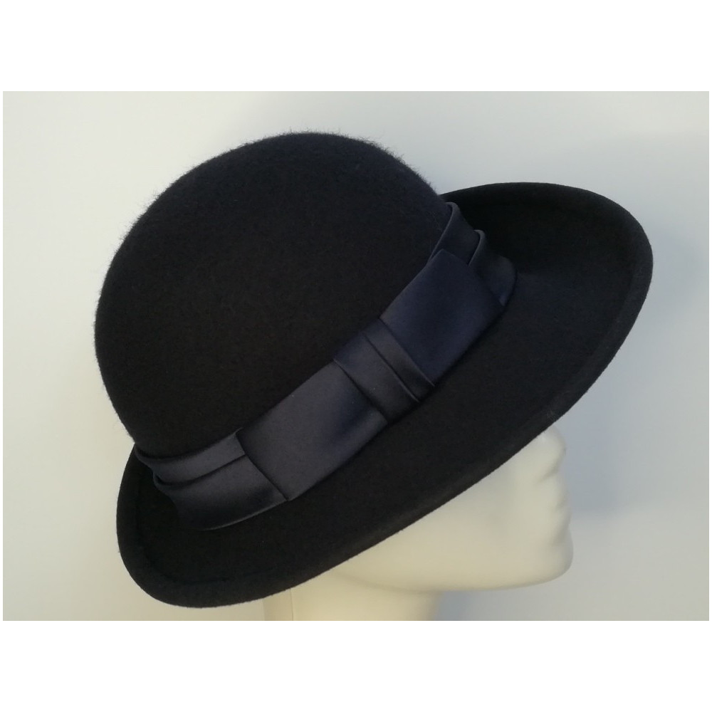 Granatowy kapelusz filcowy 56-57 cm