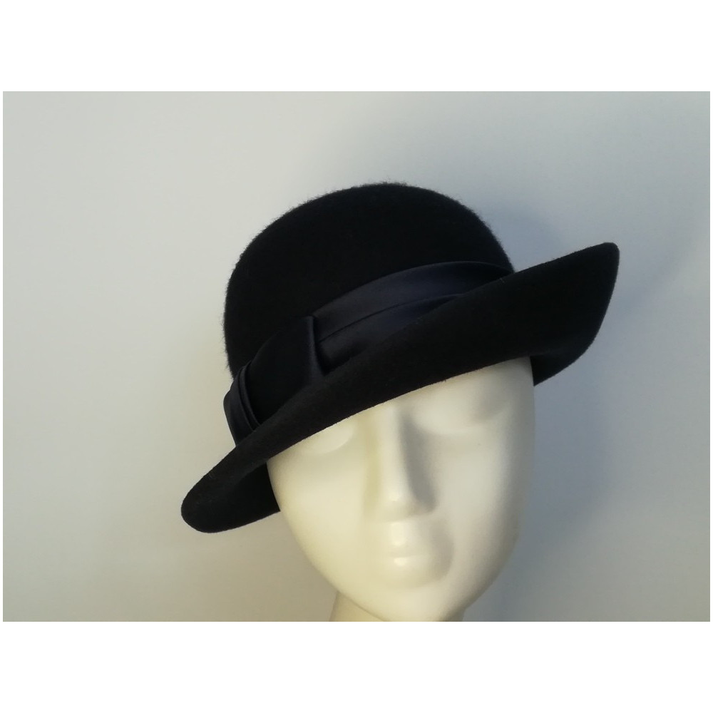 Granatowy kapelusz filcowy 56-57 cm