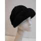 Pollina- czarny welur kapeluszo toczek Vintage 53-56 cm
