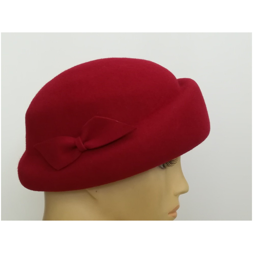 Krista czerwony toczek filcowy 56-59 cm