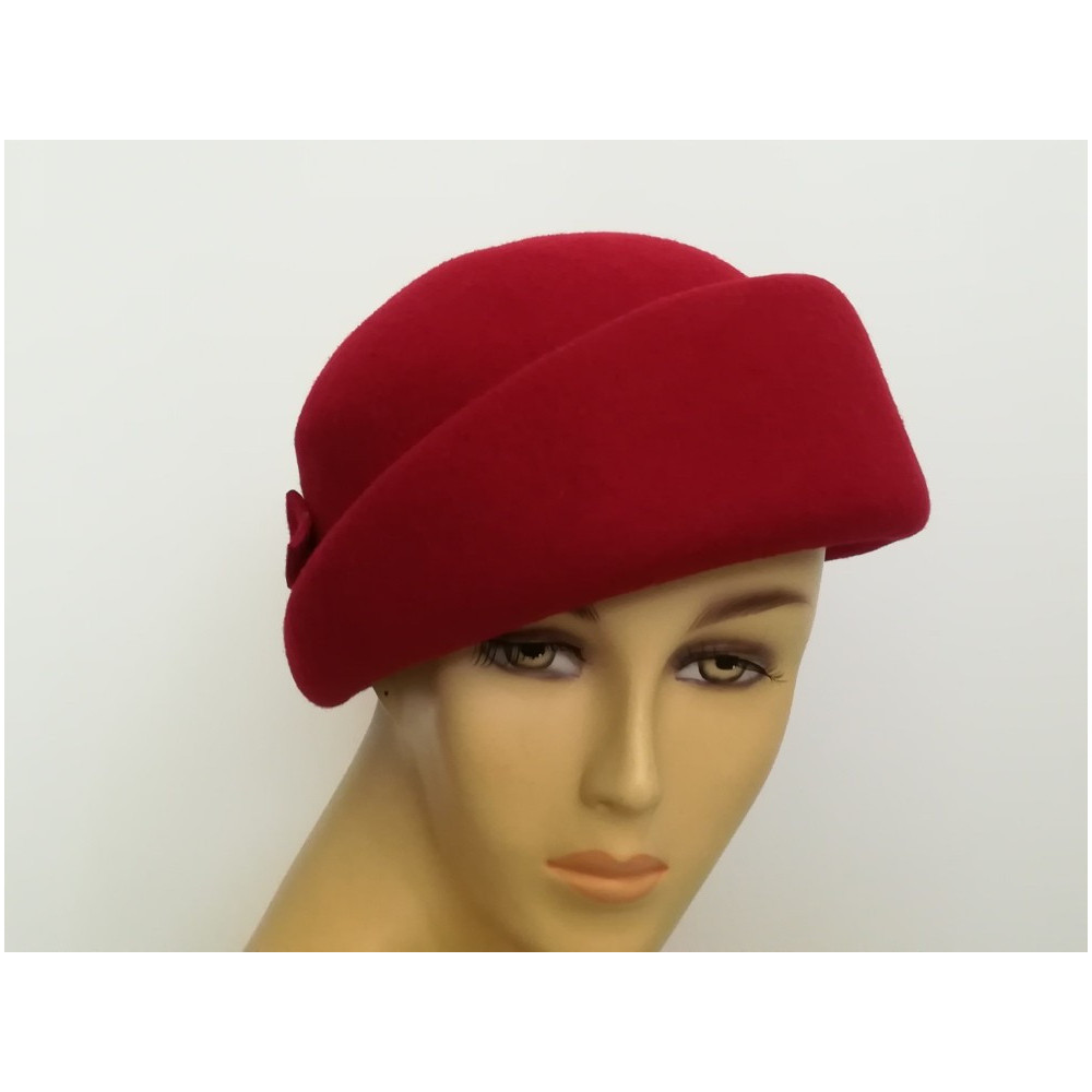 Krista czerwony toczek filcowy 56-59 cm