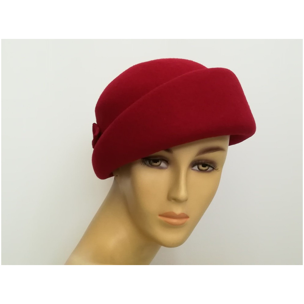 Krista czerwony toczek filcowy 56-59 cm