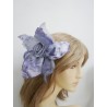 Szaro niebieski kwiat do włosów sukni kapelusza