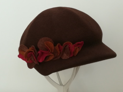 Willy brązowy kaszkiet filcowy 53-57 cm