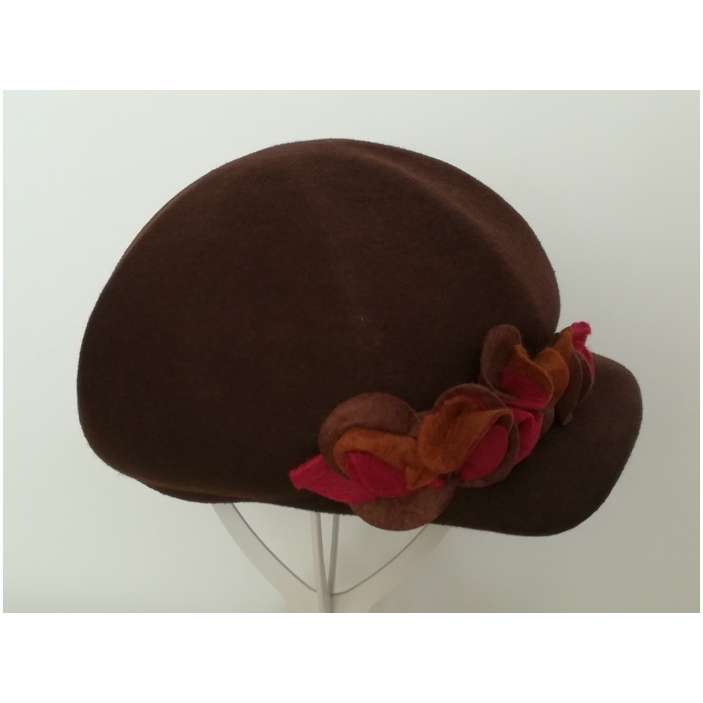 Willy brązowy kaszkiet filcowy 53-57 cm