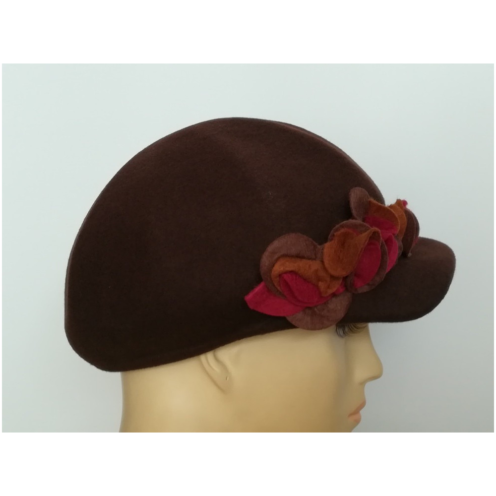 Willy brązowy kaszkiet filcowy 53-57 cm
