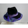 Syriusz -czarny kapelusz welurowy z jedwabiem 56-58 cm