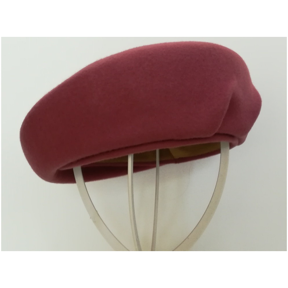 Różowy beret pilśń welurowa 54-56 cm