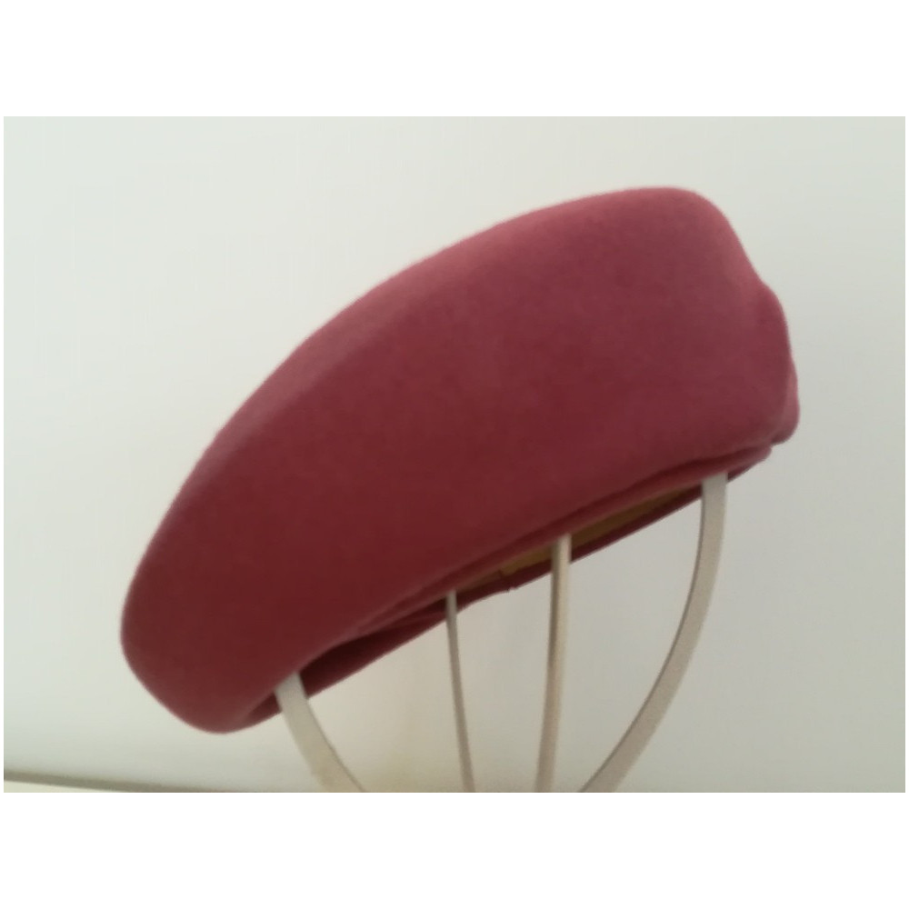 Różowy beret pilśń welurowa 54-56 cm