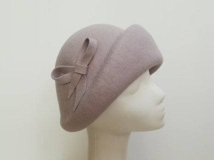 Alina szara czapka toczek retro 55-58 cm