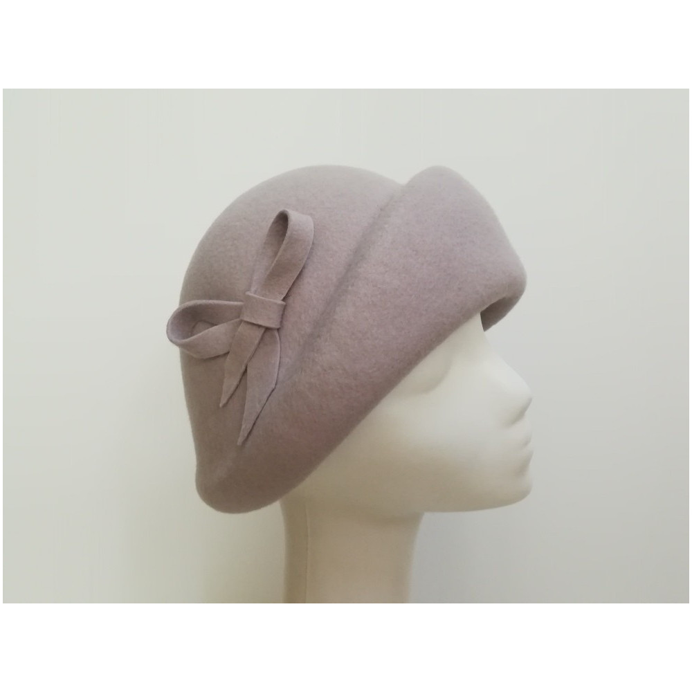 Alina szara czapka toczek retro 55-58 cm