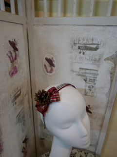 Świąteczny  fascynator- Przepaska