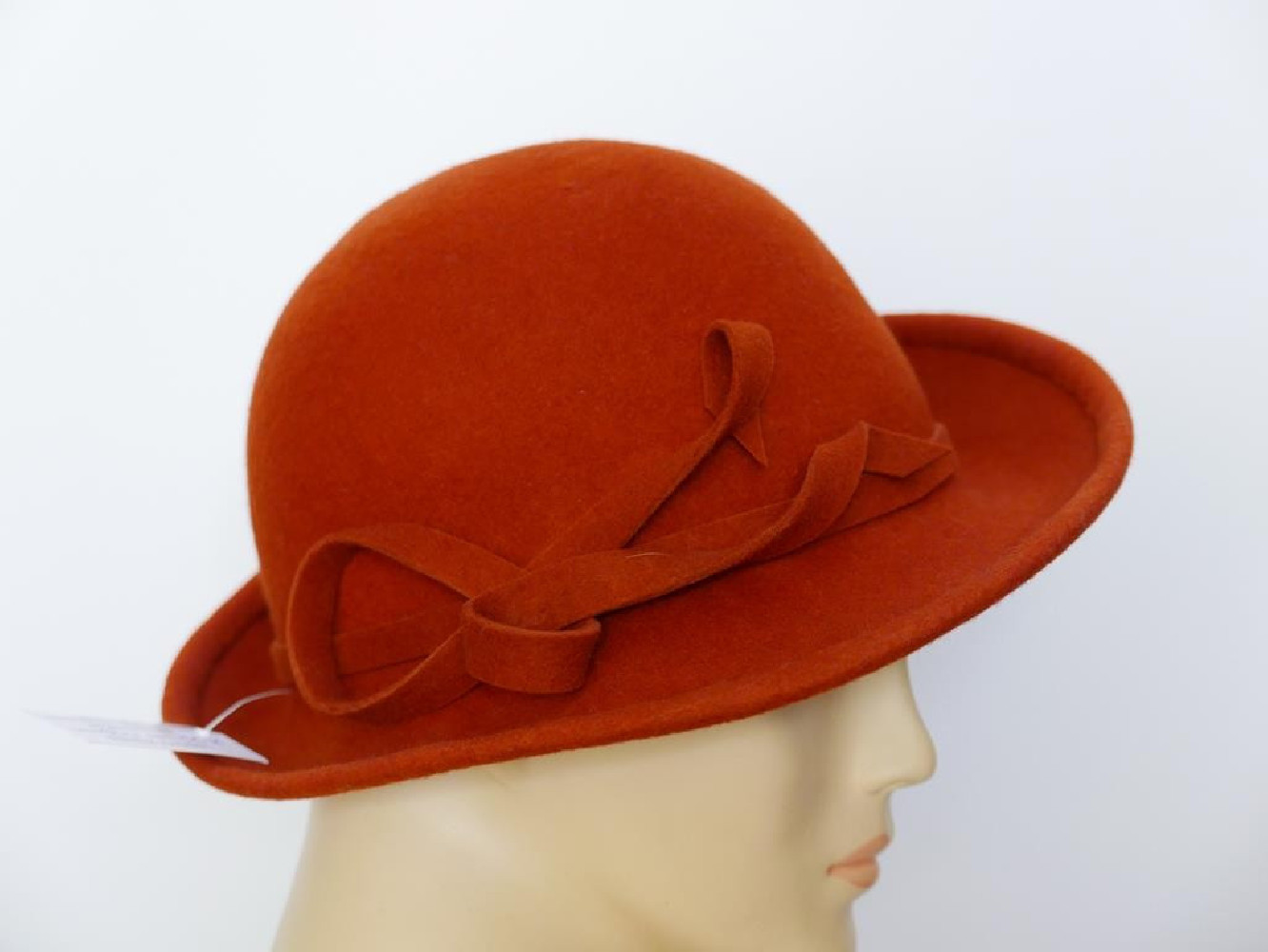 Rudy kapelusz filcowy klasyczny 55-57 cm