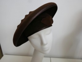 Rosita brązowy pilśniowy kapelusz dysk na główce 55-57 cm