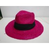 Rafia różowy kapelusz naturalny do 57 cm regulowany