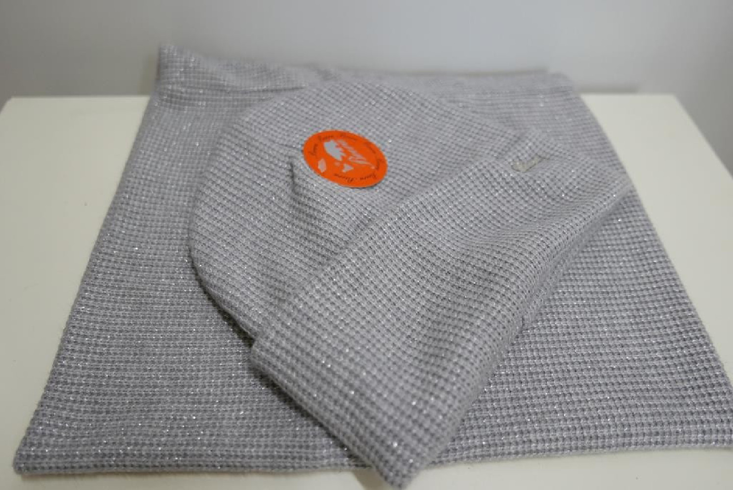 Szary komplet czapka i szal