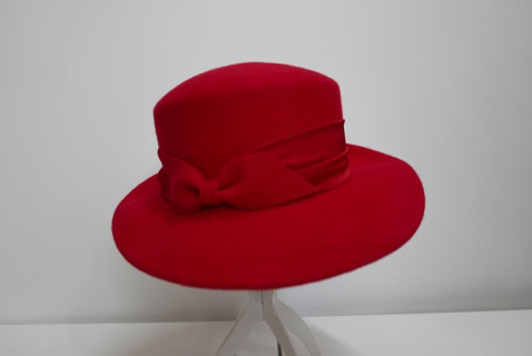 Denice czerwony kapelusz filcowy-57-59 cm
