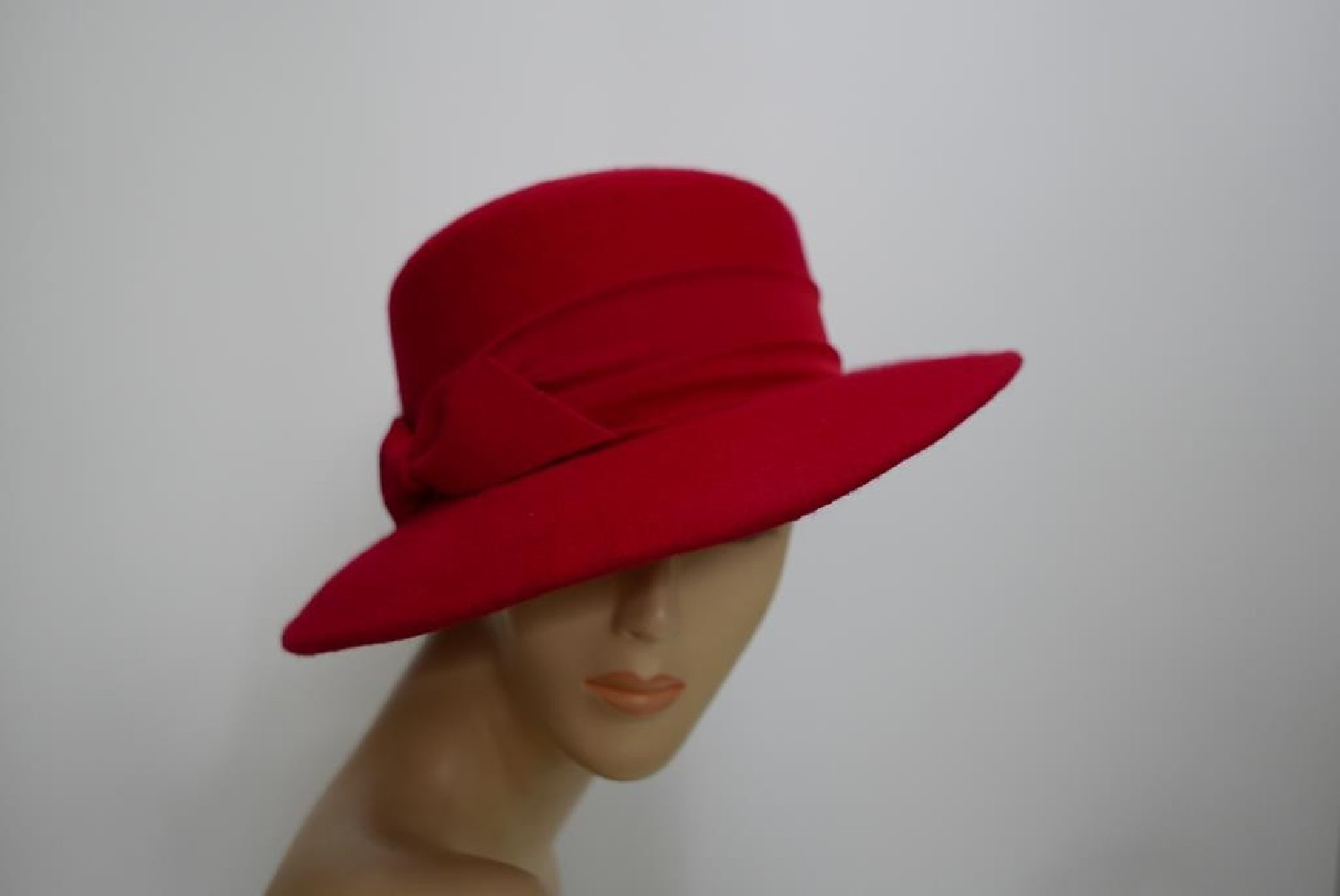 Denice czerwony kapelusz filcowy-57-59 cm