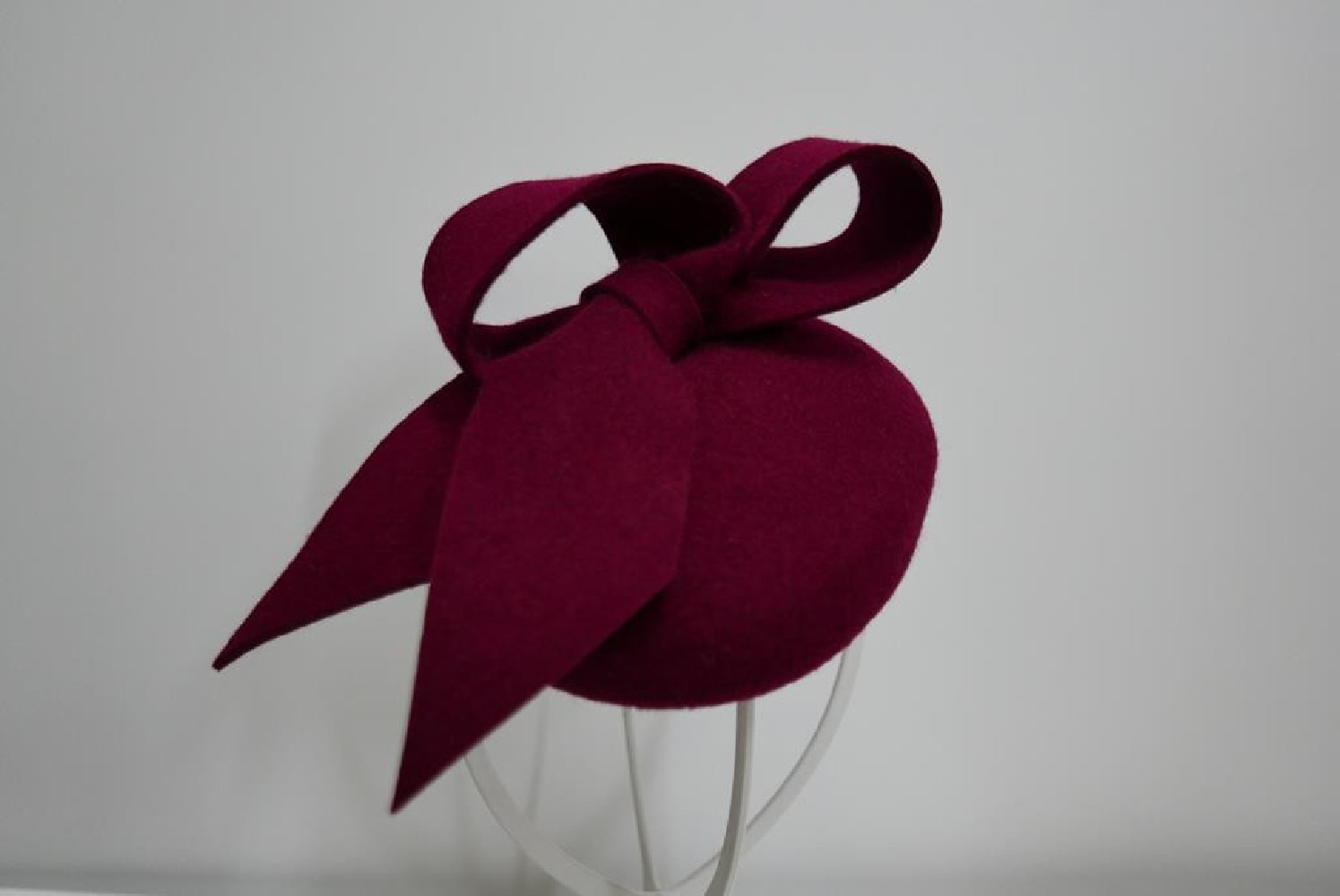 Ismena- mini toczek bordo z kokardą