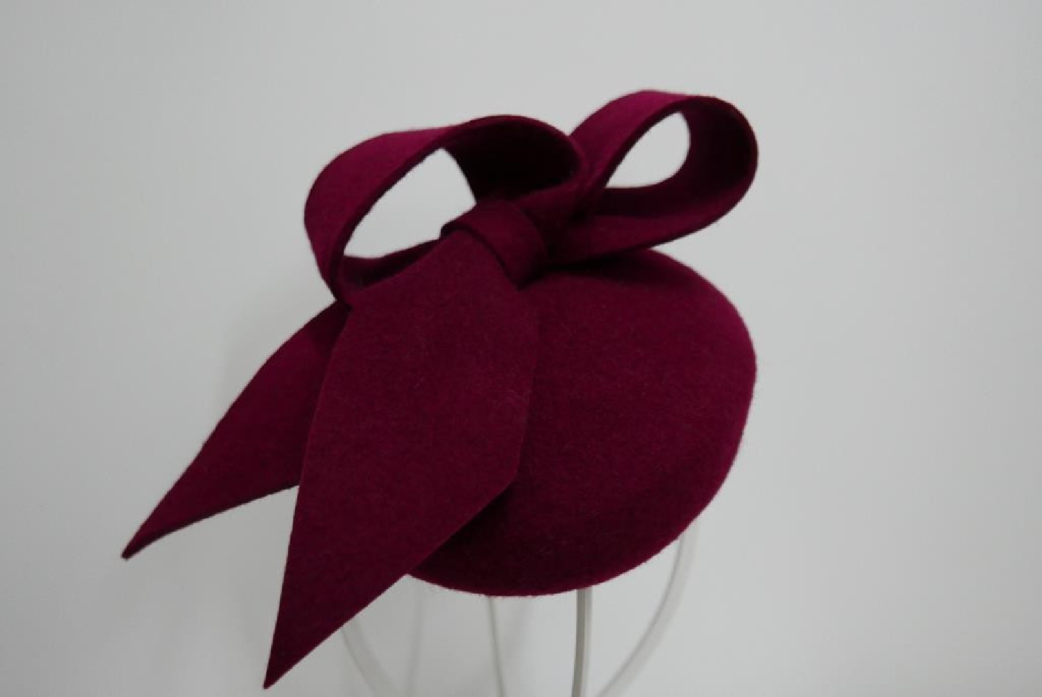 Ismena- mini toczek bordo z kokardą