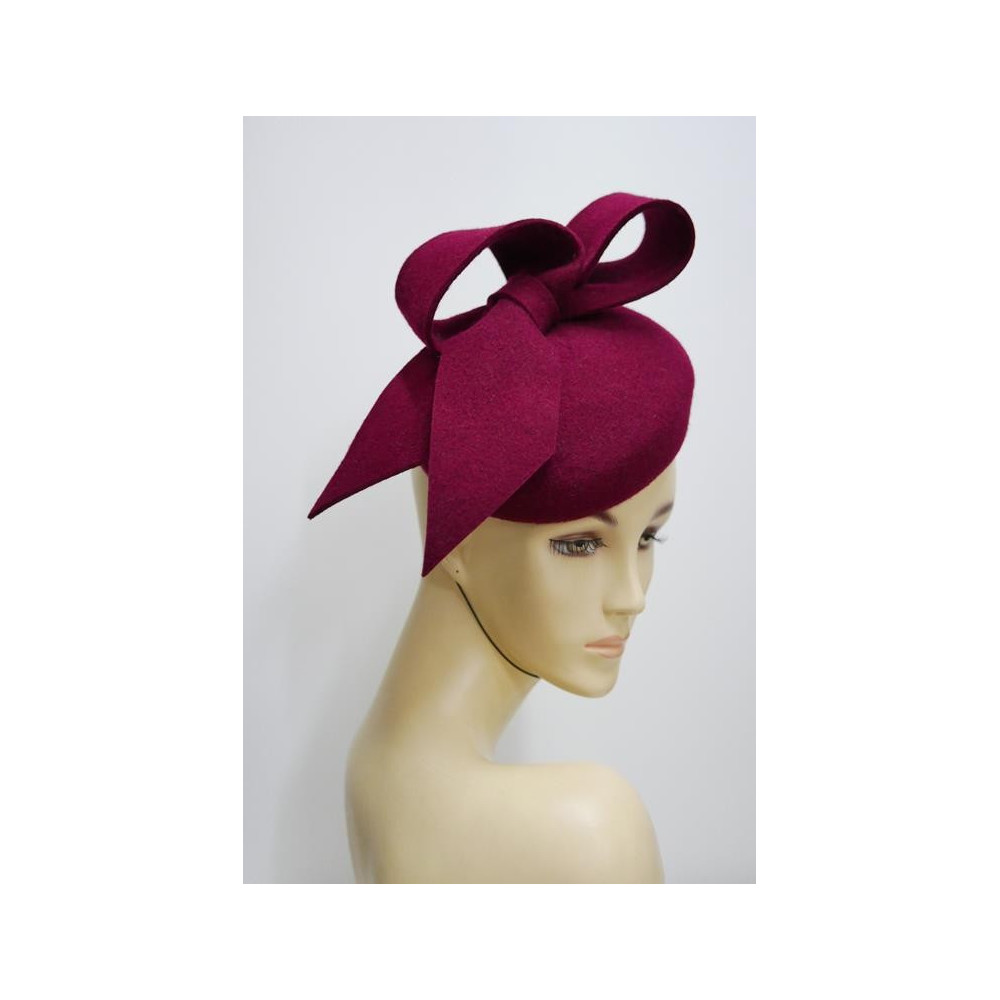 Ismena- mini toczek bordo z kokardą