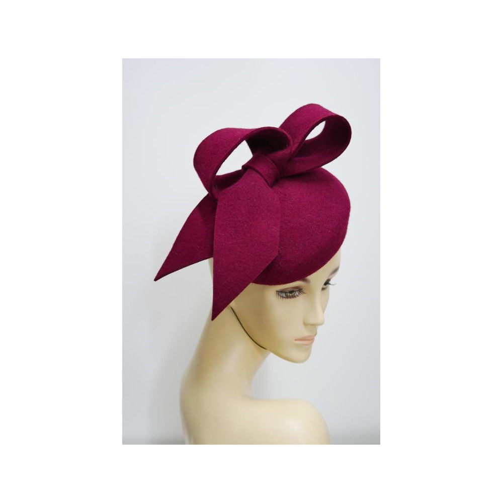 Ismena- mini toczek bordo z kokardą