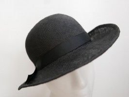 Czarny kapelusz z woalką parasizal  53-55 cm