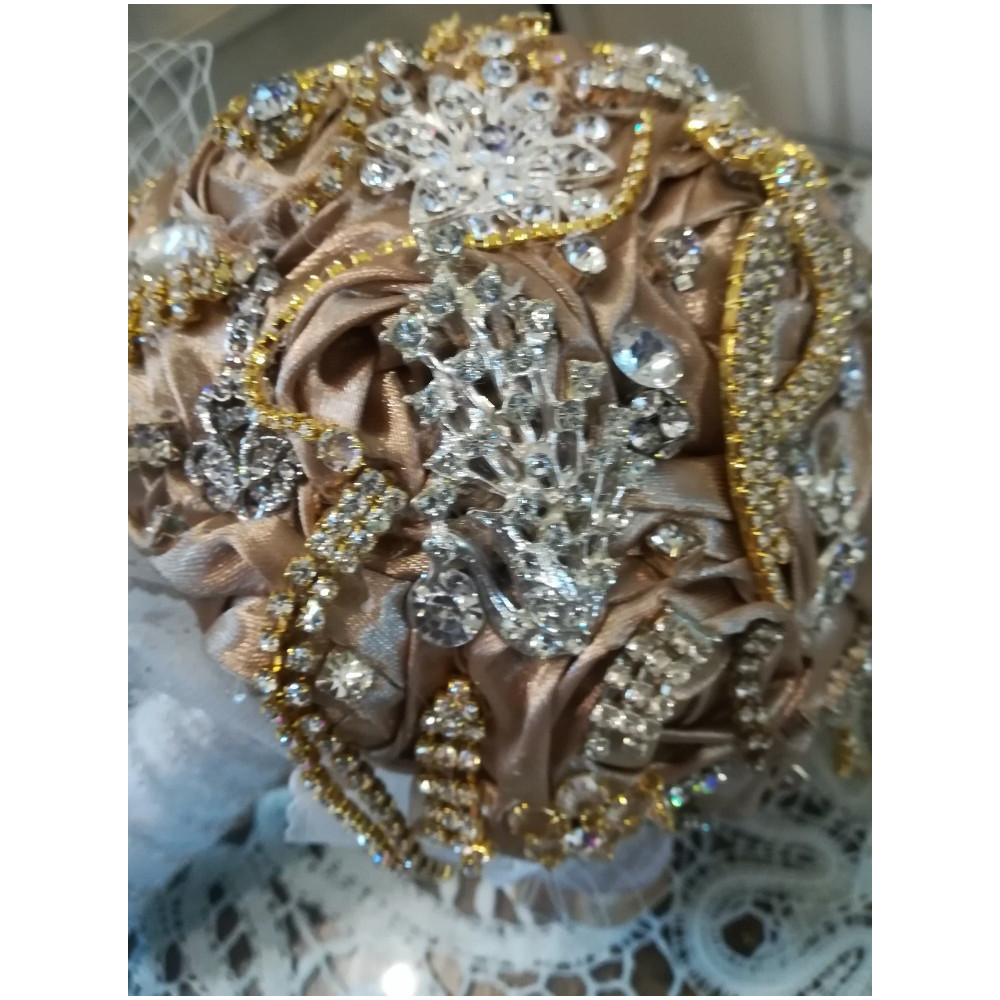 Bukiet ślubny, trwały, broszko bukiet, biżuteria