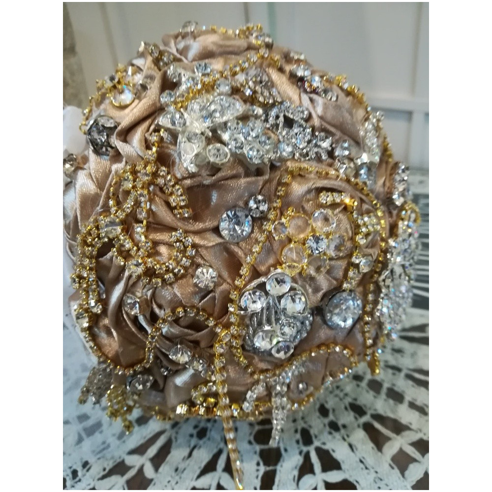 Bukiet ślubny, trwały, broszko bukiet, biżuteria