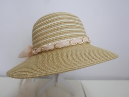 Beżowy kapelusz słomkowy  do 58 cm