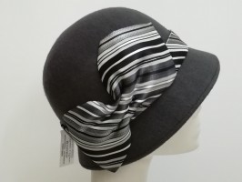 Retro klosz kapelusz filcowy stalowy 57-58 cm