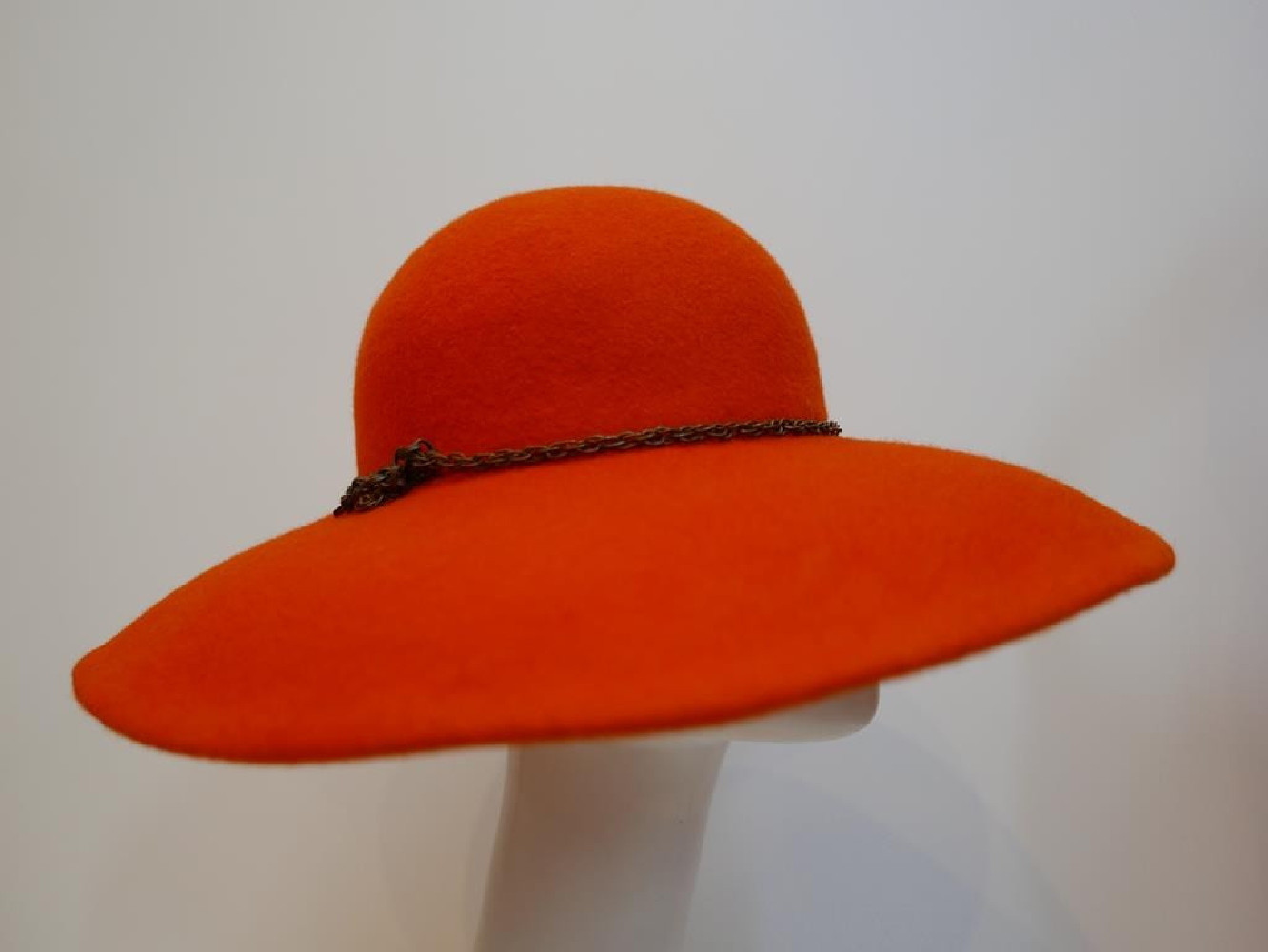 Vegas-pomarańczowy kapelusz z dużym rondem 54-57 cm