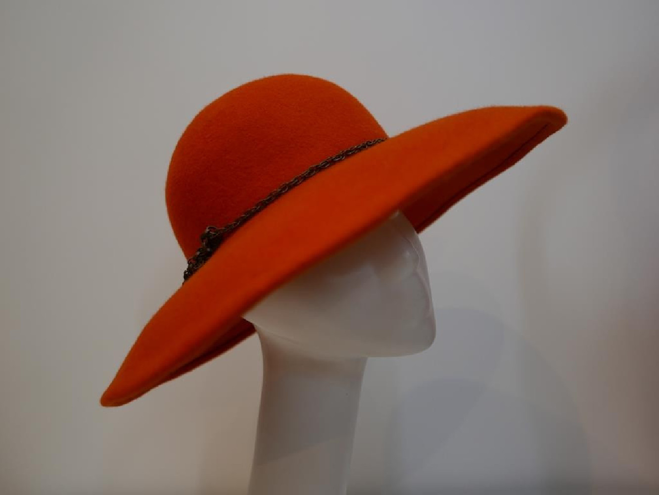 Vegas-pomarańczowy kapelusz z dużym rondem 54-57 cm
