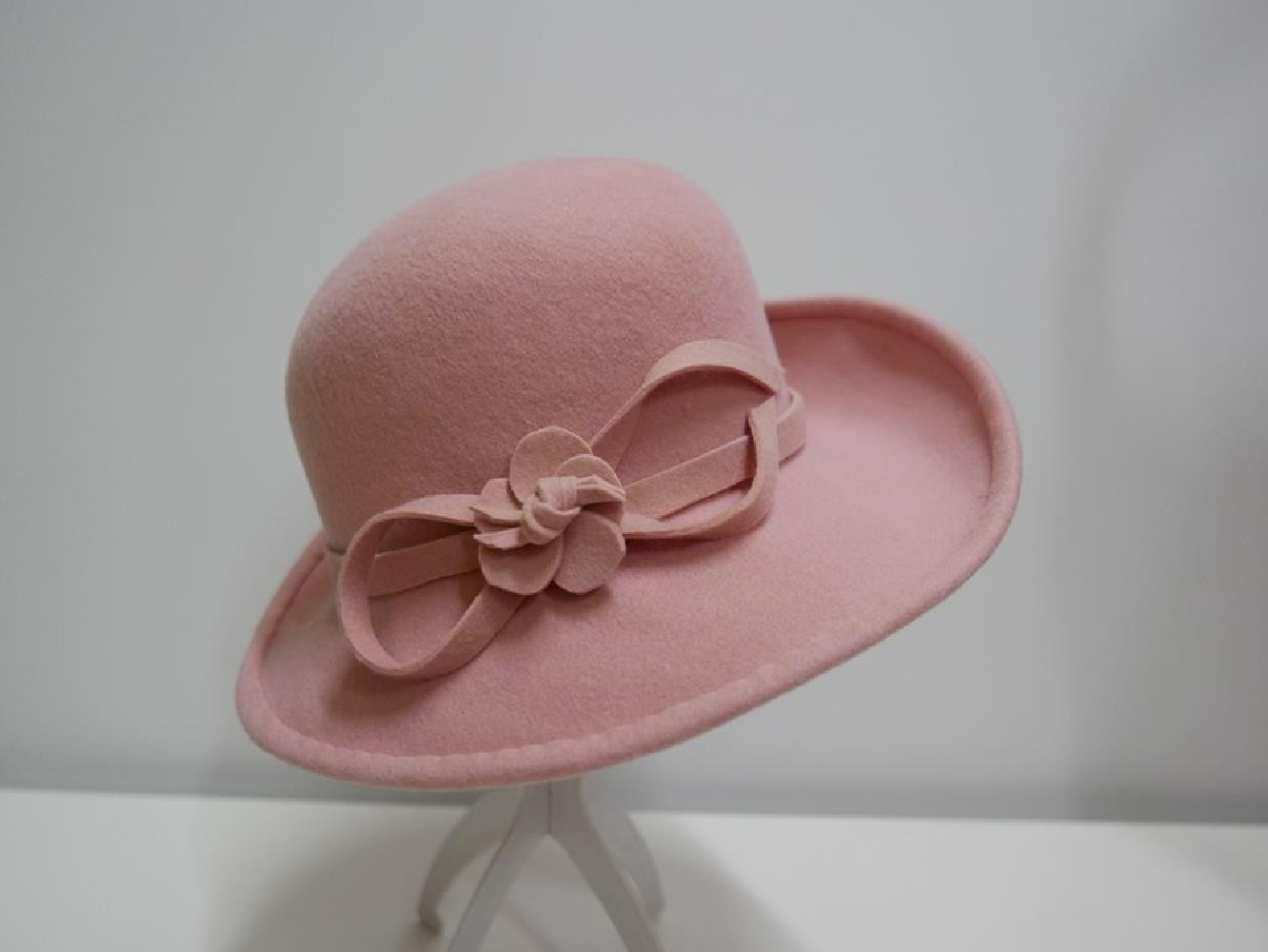 Rita różowy kapelusz filcowy 53-56 cm
